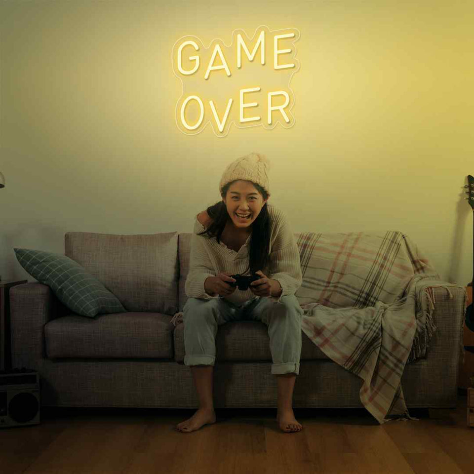 Game over neon sign