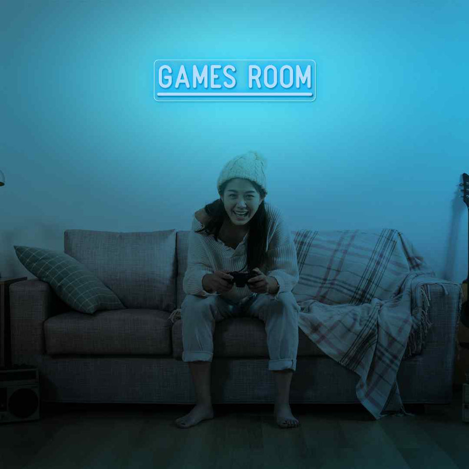 Games room neon sign
