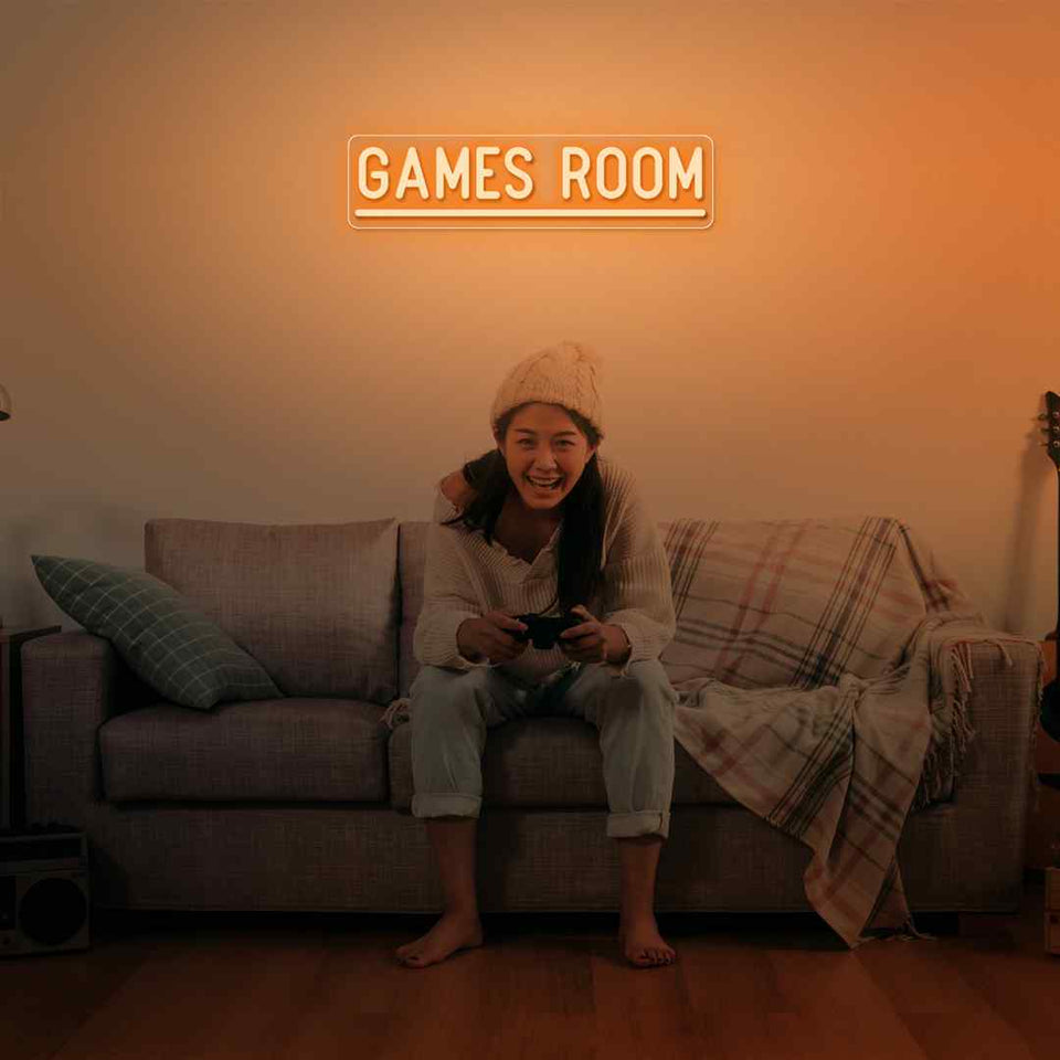 Games room neon sign