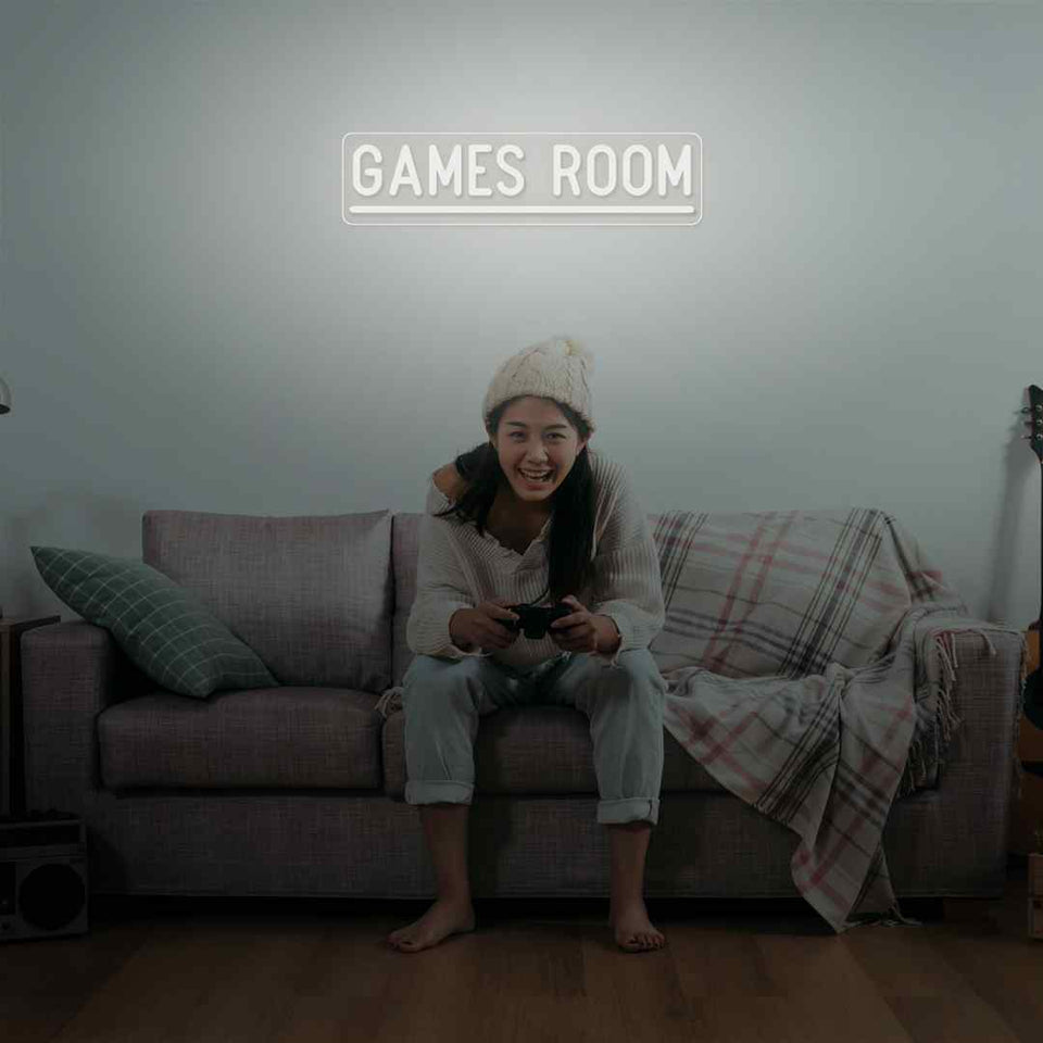 Games room neon sign