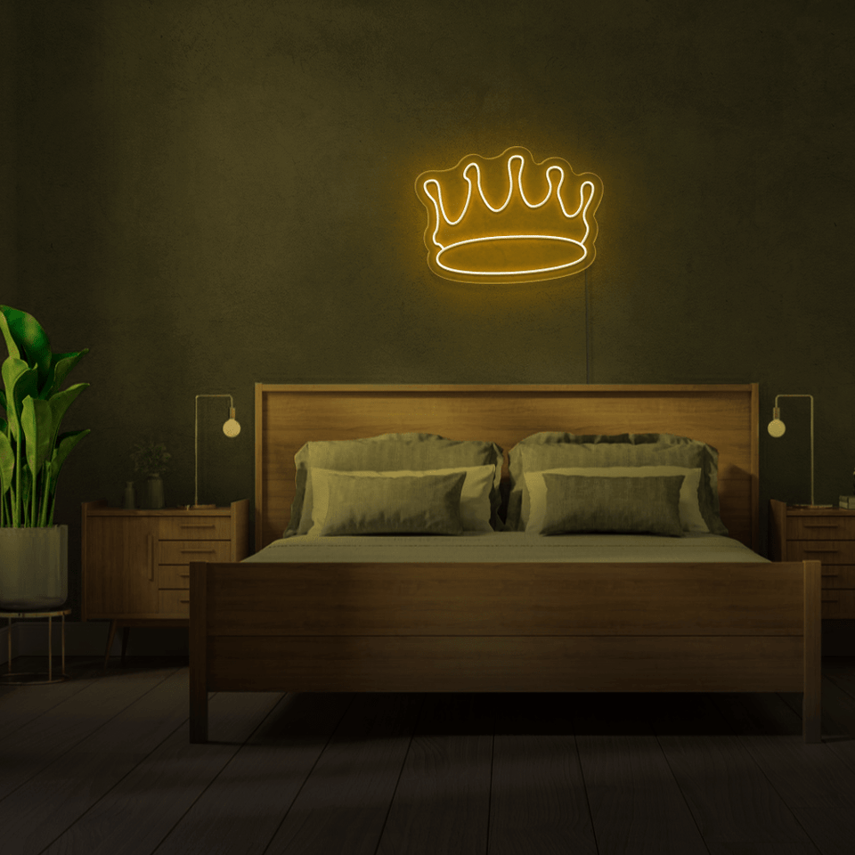 CROWN GOLDEN YELLOW COLOR LED NEON SIGN