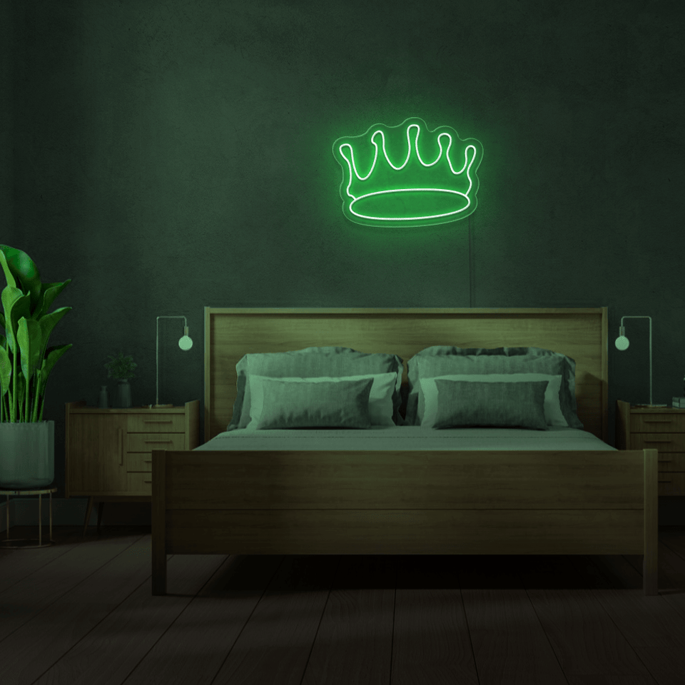 CROWN GREEN COLOR LED NEON SIGN