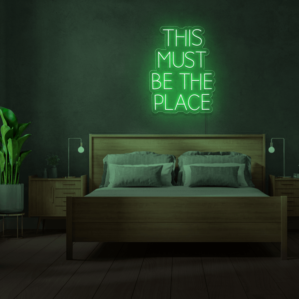 THIS MUST BE THE PLACE GREEN COLOR LED NEON SIGN