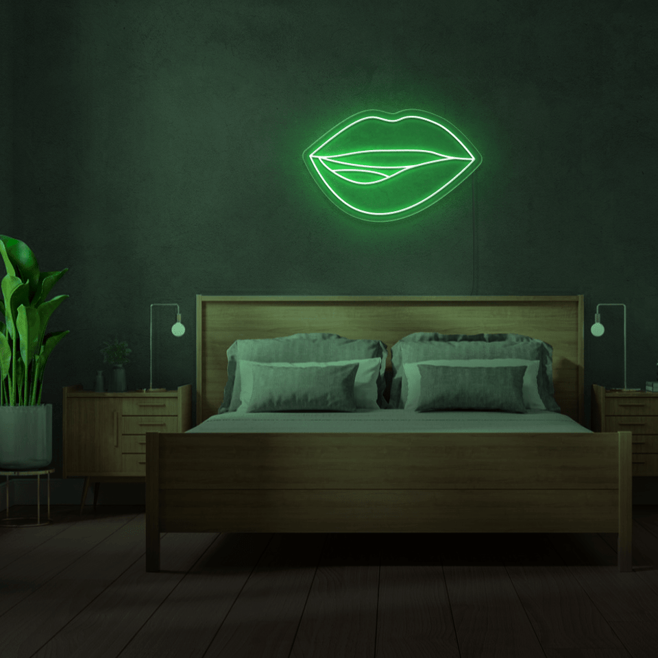 LIPS GREEN COLOR LED NEON SIGN
