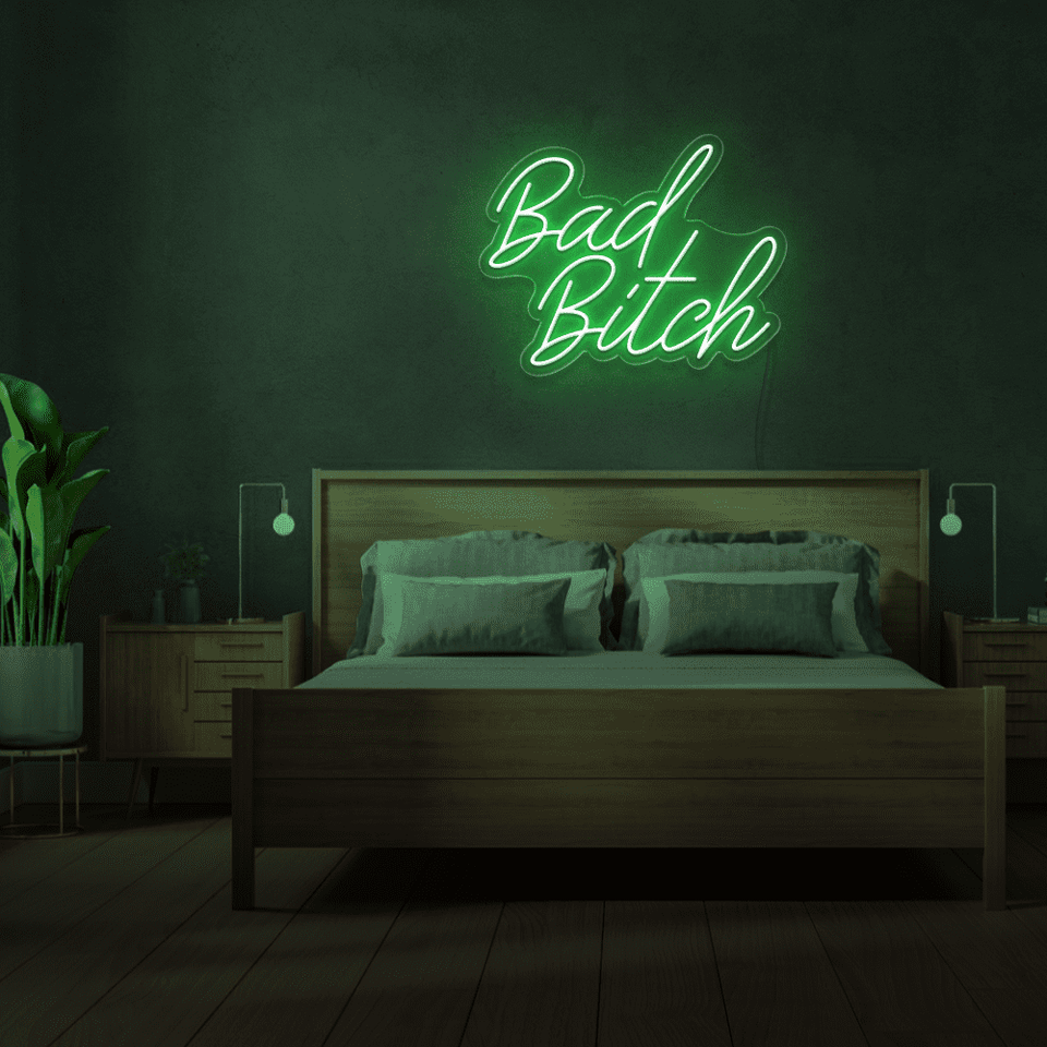 BAD BITCH GREEN COLOR LED NEON SIGN