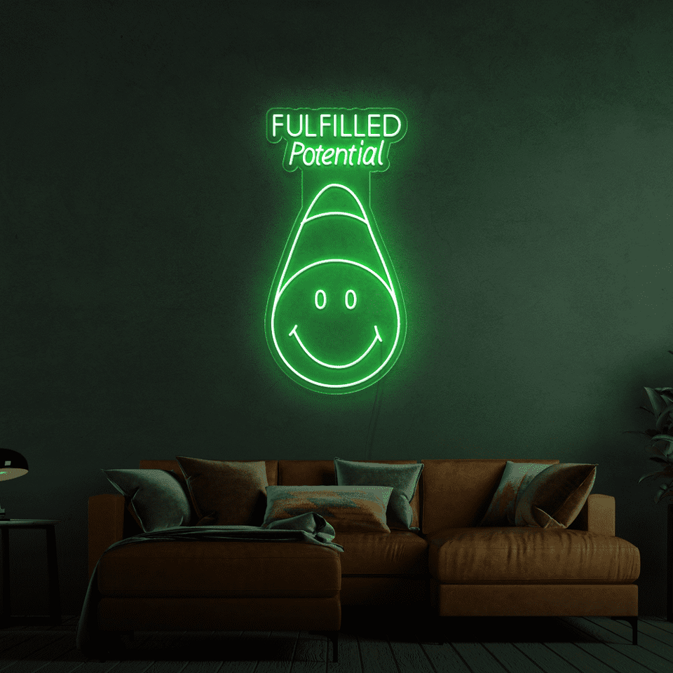 FULFILLED POTENTIAL RED COLOR LED NEON SIGN