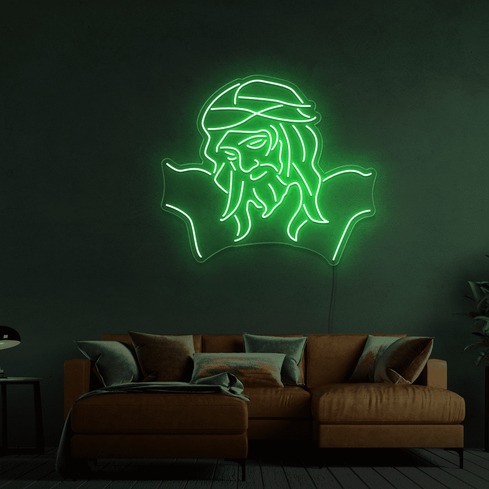 JESUS WORKOUT GREEN COLOR LED NEON SIGN