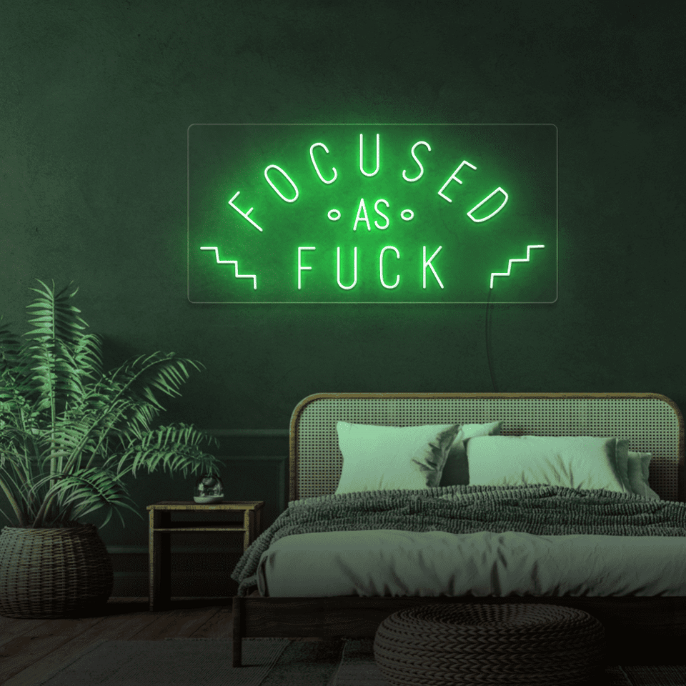 FOCUSED AS FUCK RED COLOR LED NEON SIGN