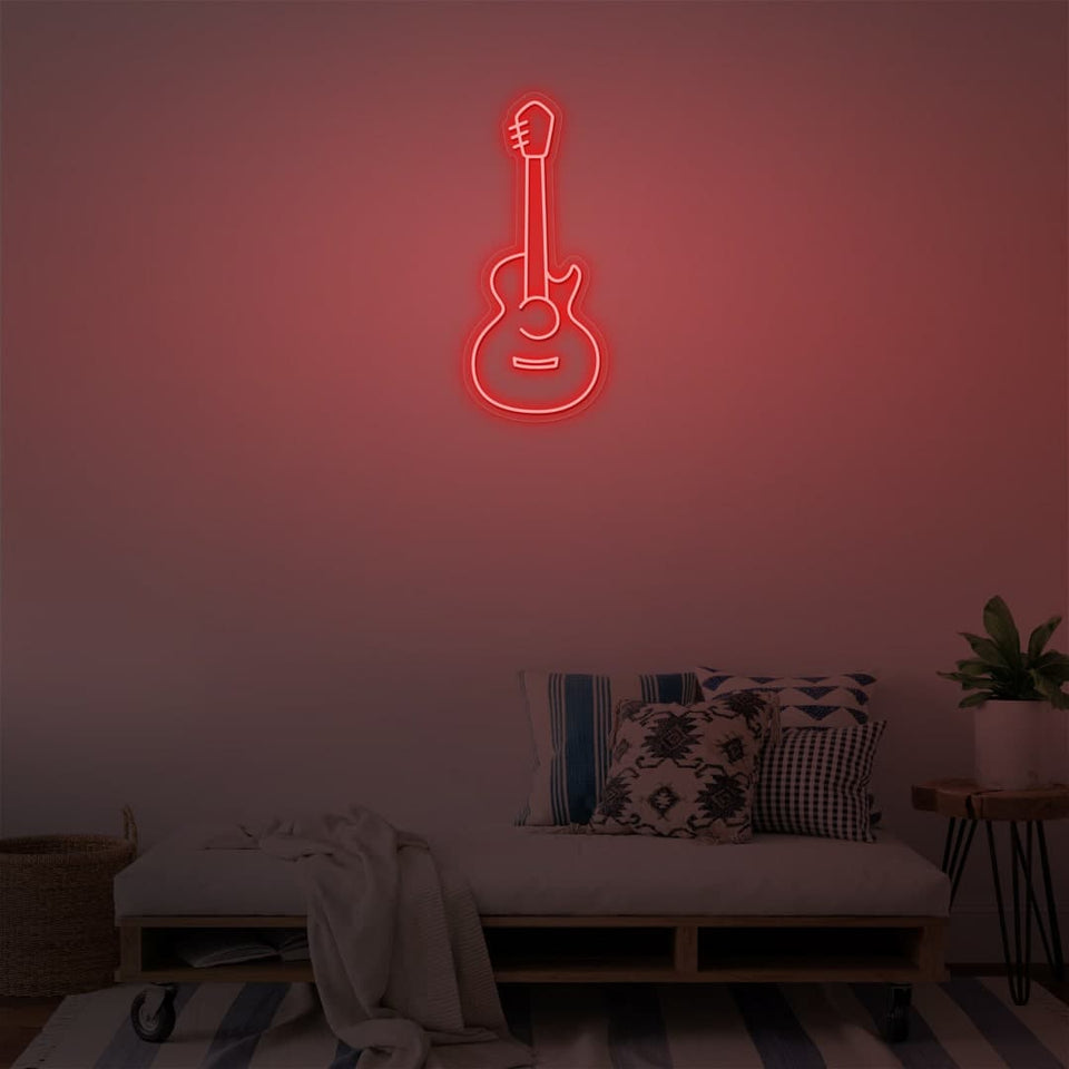 GUITAR RED COLOR NEON SIGN