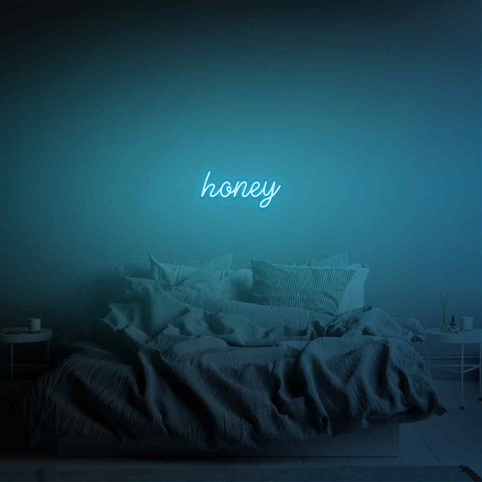 Honey neon sign