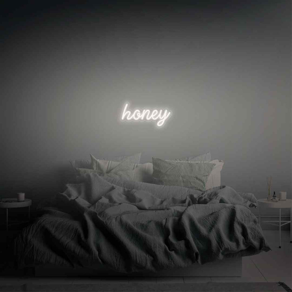 Honey neon sign