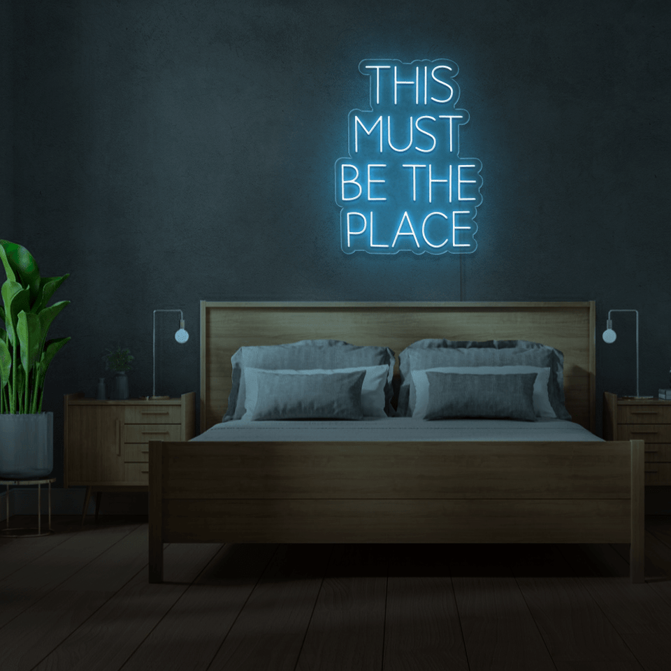 THIS MUST BE THE PLACE HIGH BLUE COLOR LED NEON SIGN
