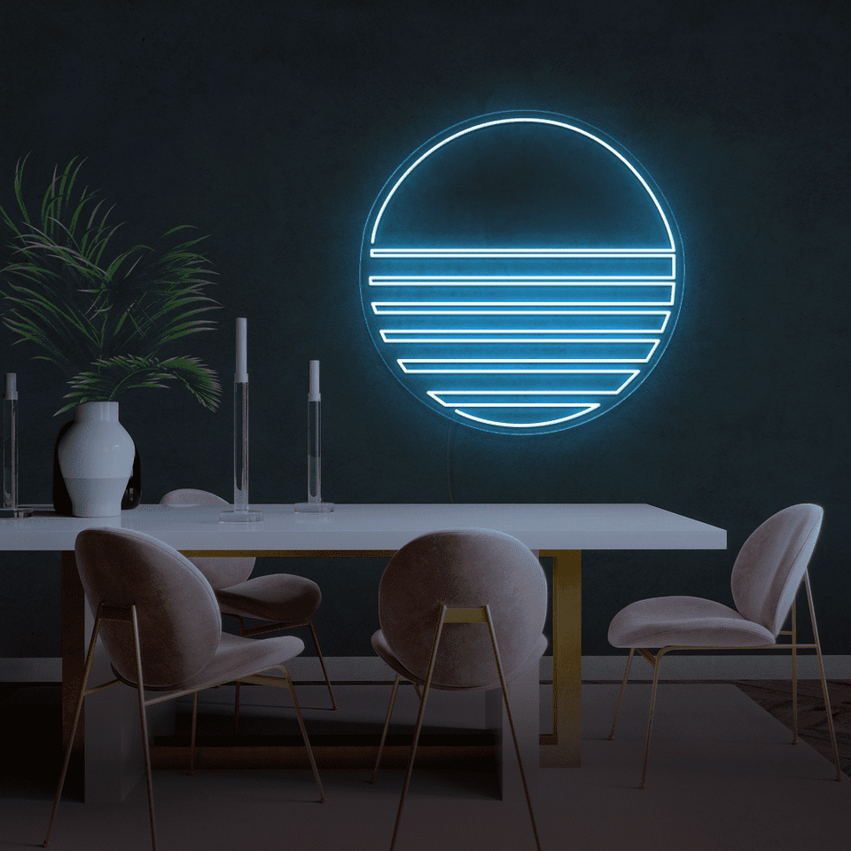 VAPOR SUN HIGH BLUE COLOR LED NEON SIGN