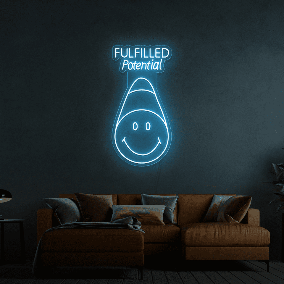 FULFILLED POTENTIAL PURPLE COLOR LED NEON SIGN
