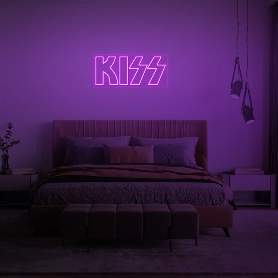 KISS BAND PURPLE COLOR NEON SIGN