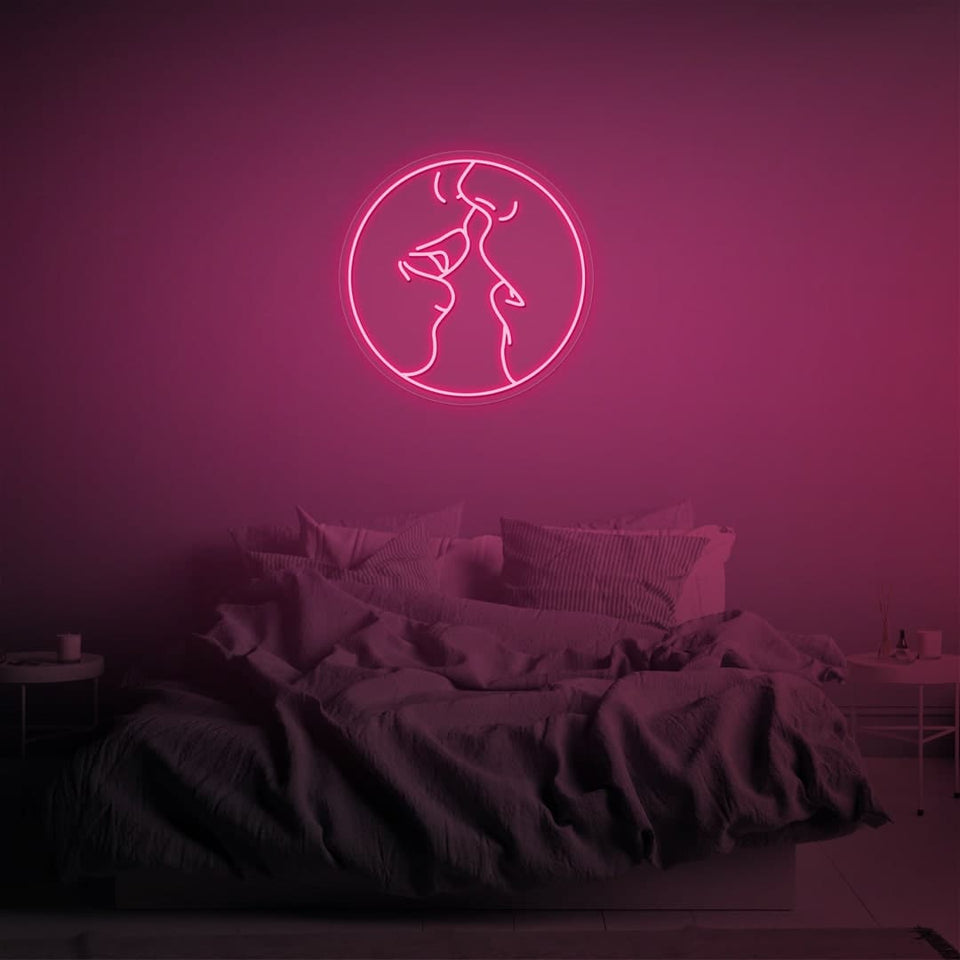KISS PINK COLOR NEON SIGN