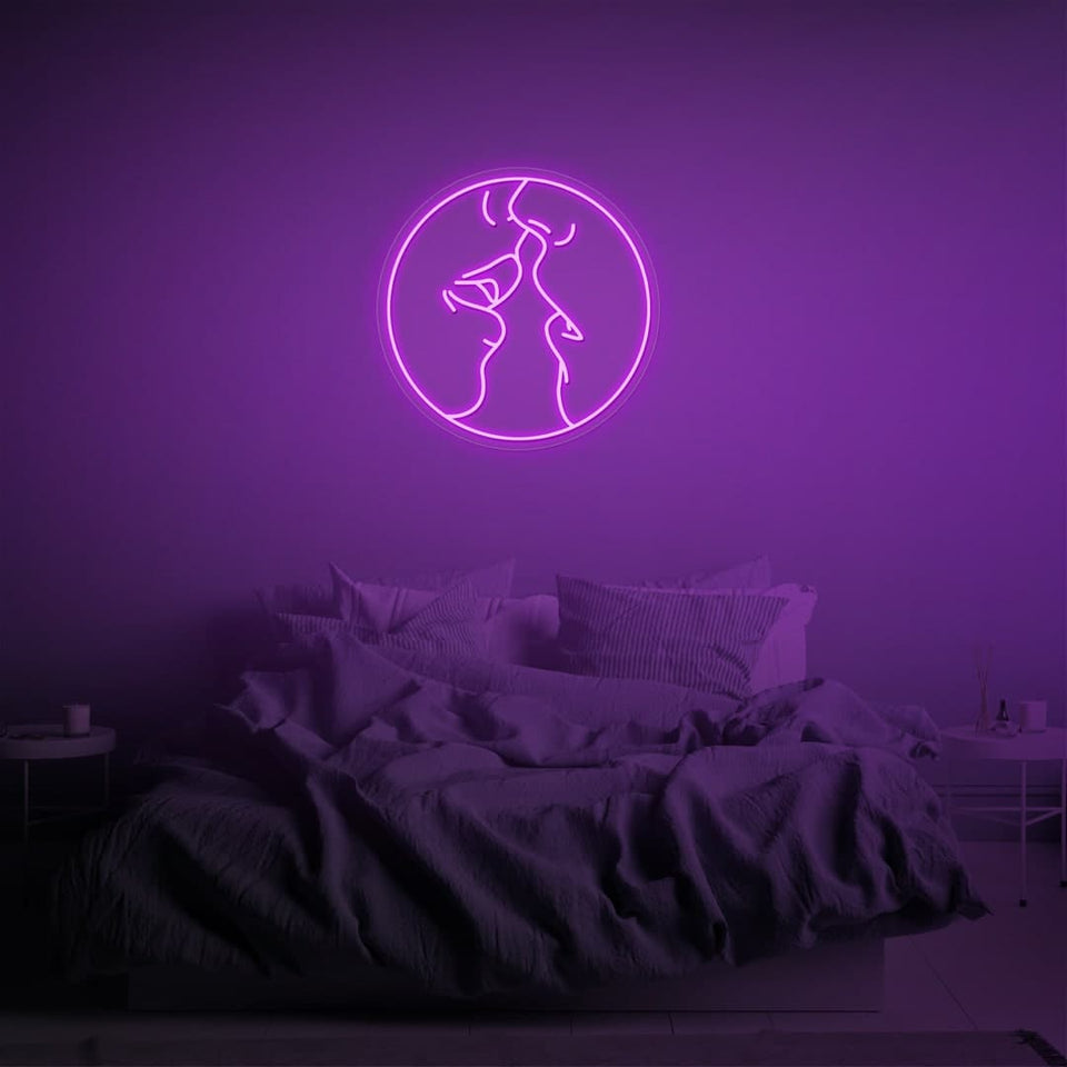 KISS PURPLE COLOR NEON SIGN