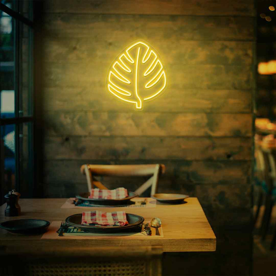 Leaf neon sign