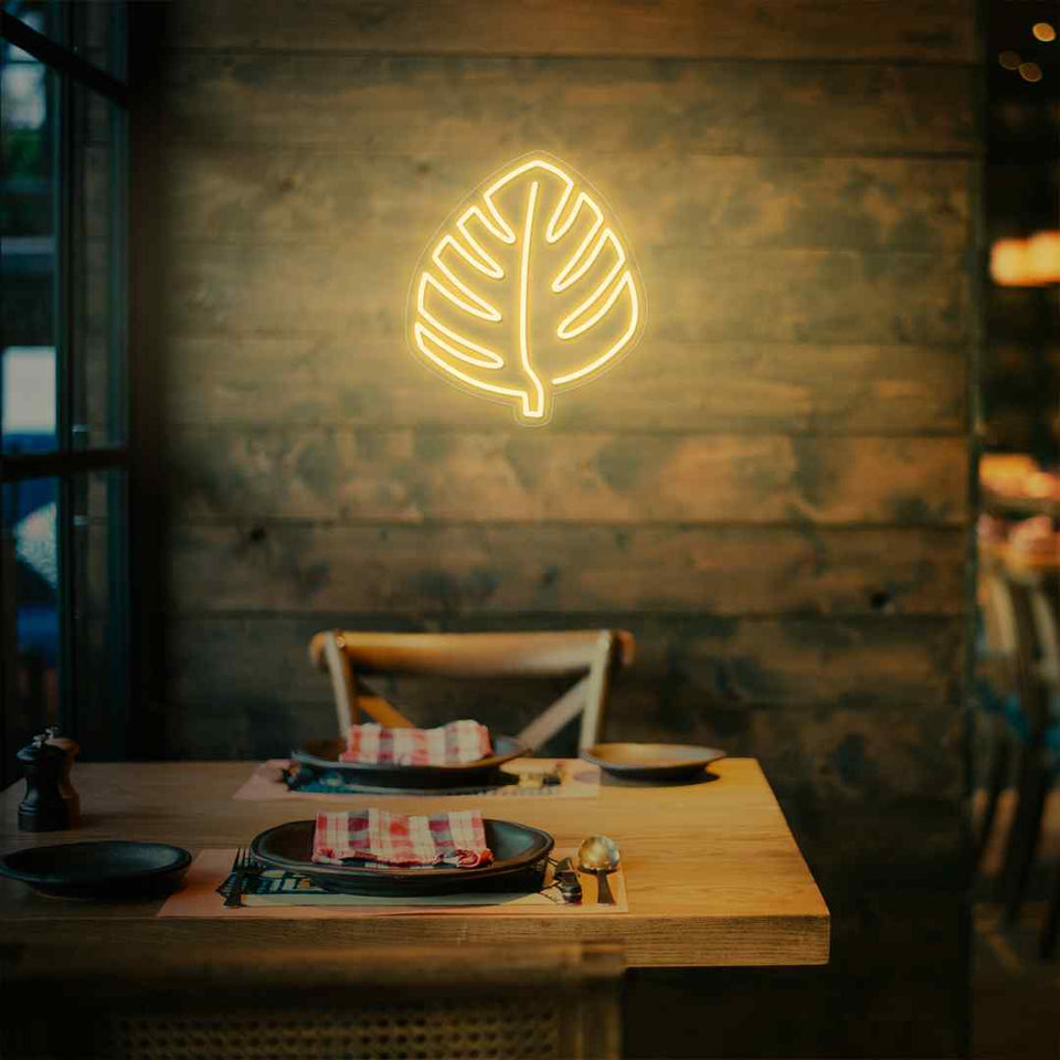 Leaf neon sign