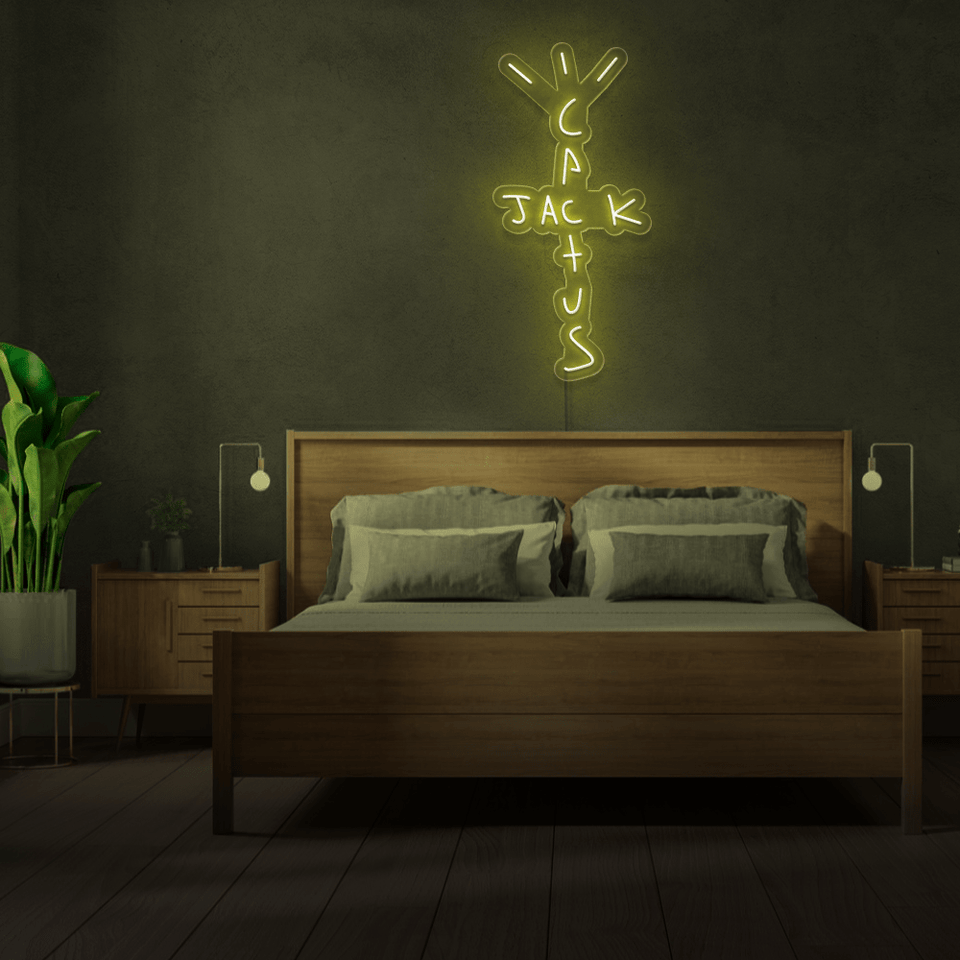 CACTUS JACK YELLOW COLOR LED NEON SIGN