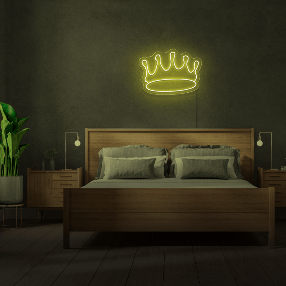 CROWN YELLOW COLOR LED NEON SIGN