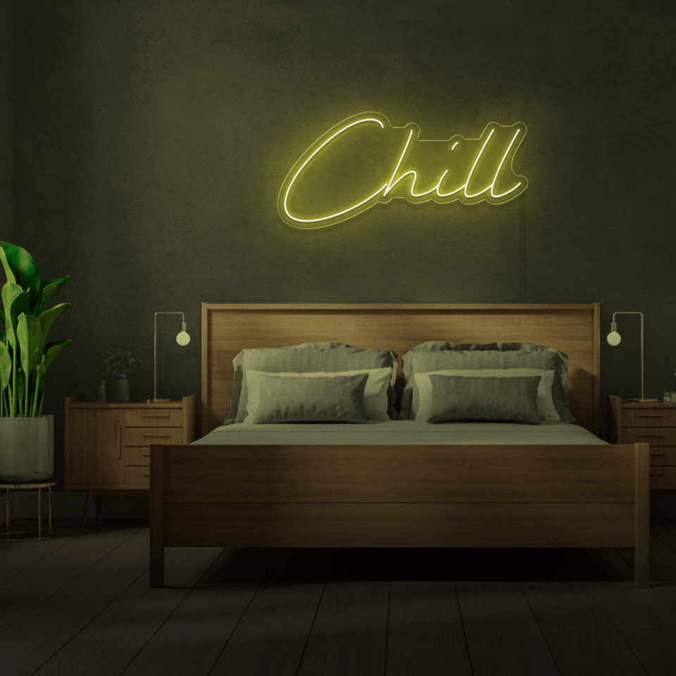 CHILL YELLOW COLOR LED NEON SIGN