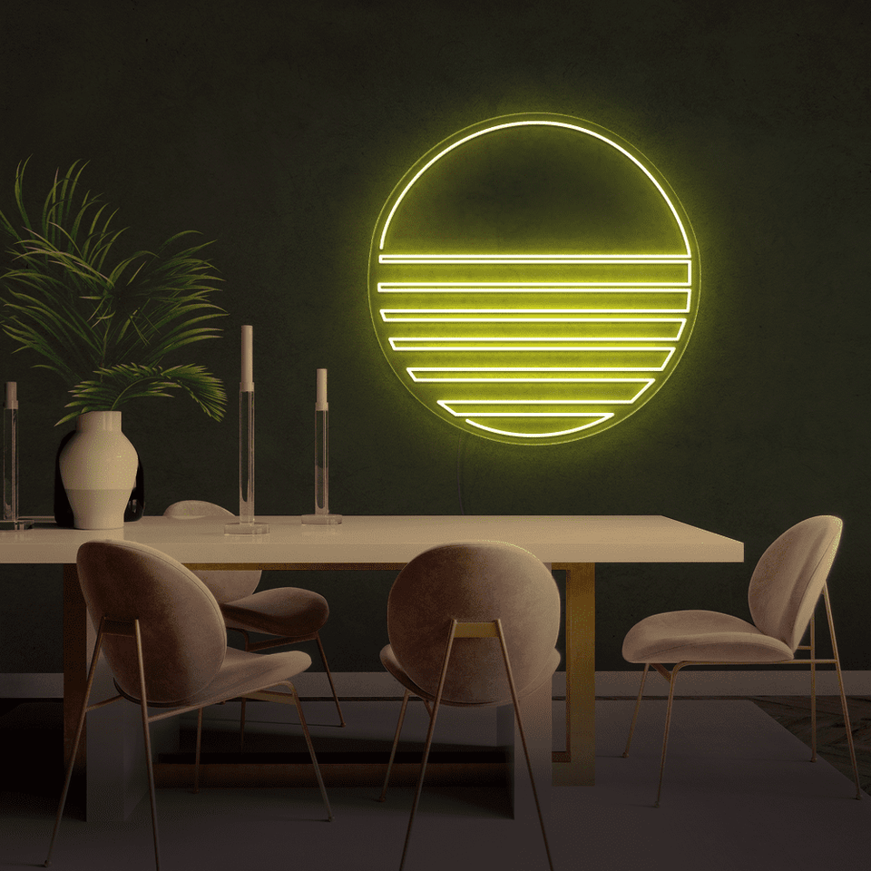 VAPOR SUN YELLOW COLOR LED NEON SIGN