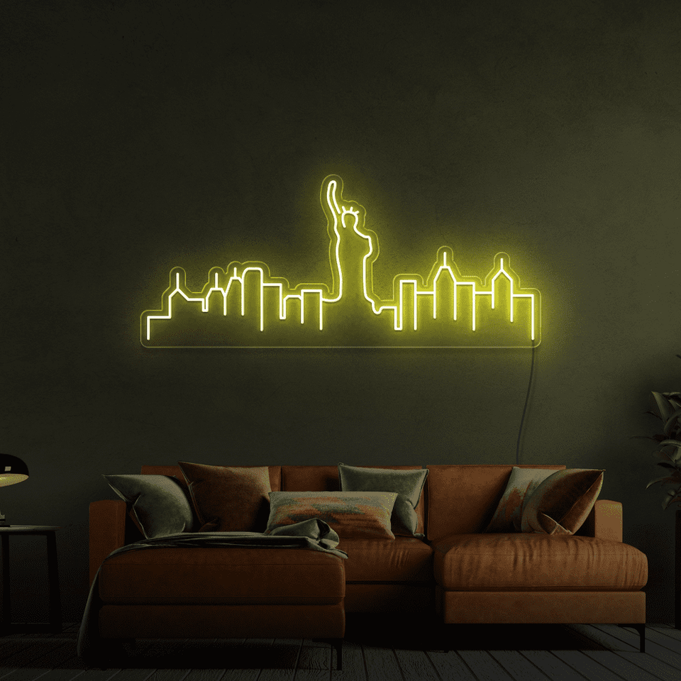 NEW YORK YELLOW COLOR LED NEON SIGN
