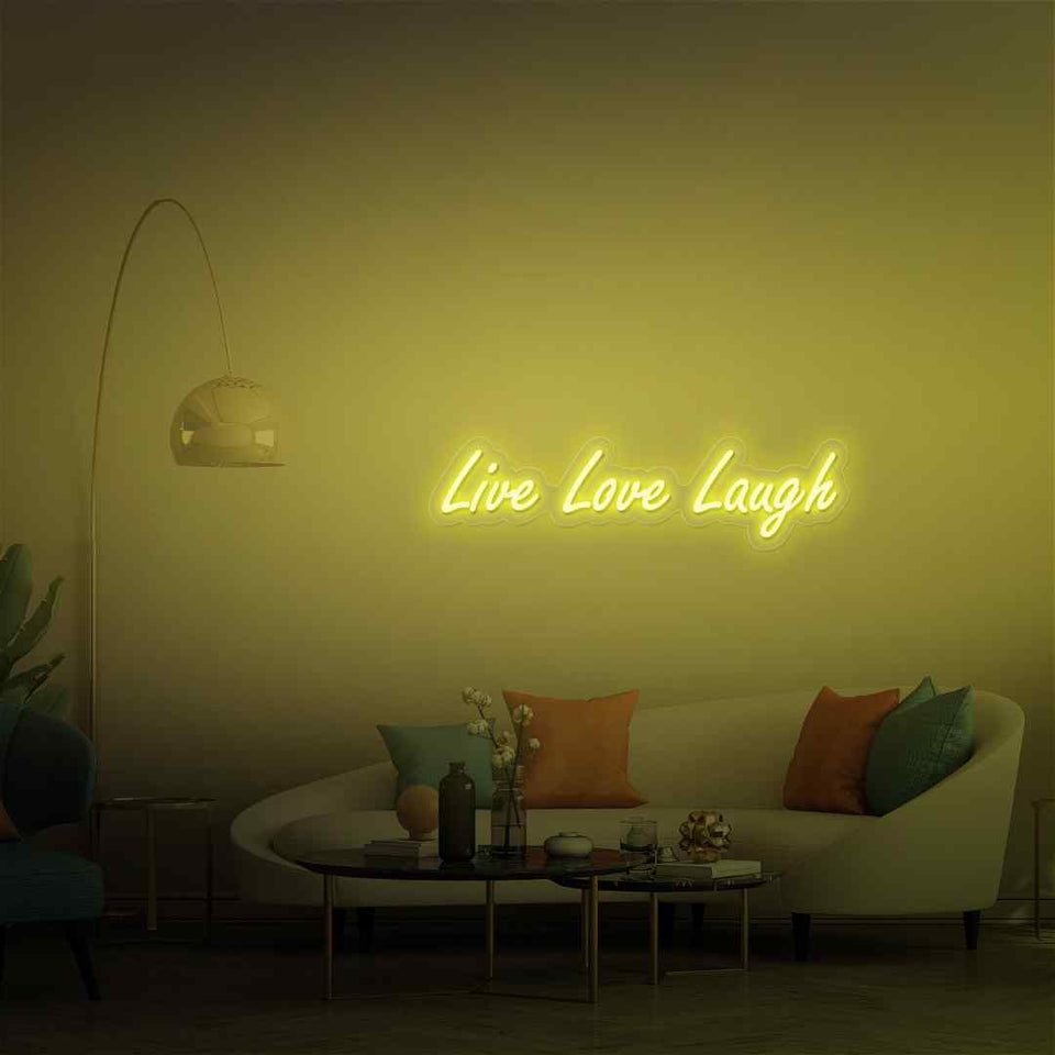 Live love laugh neon sign