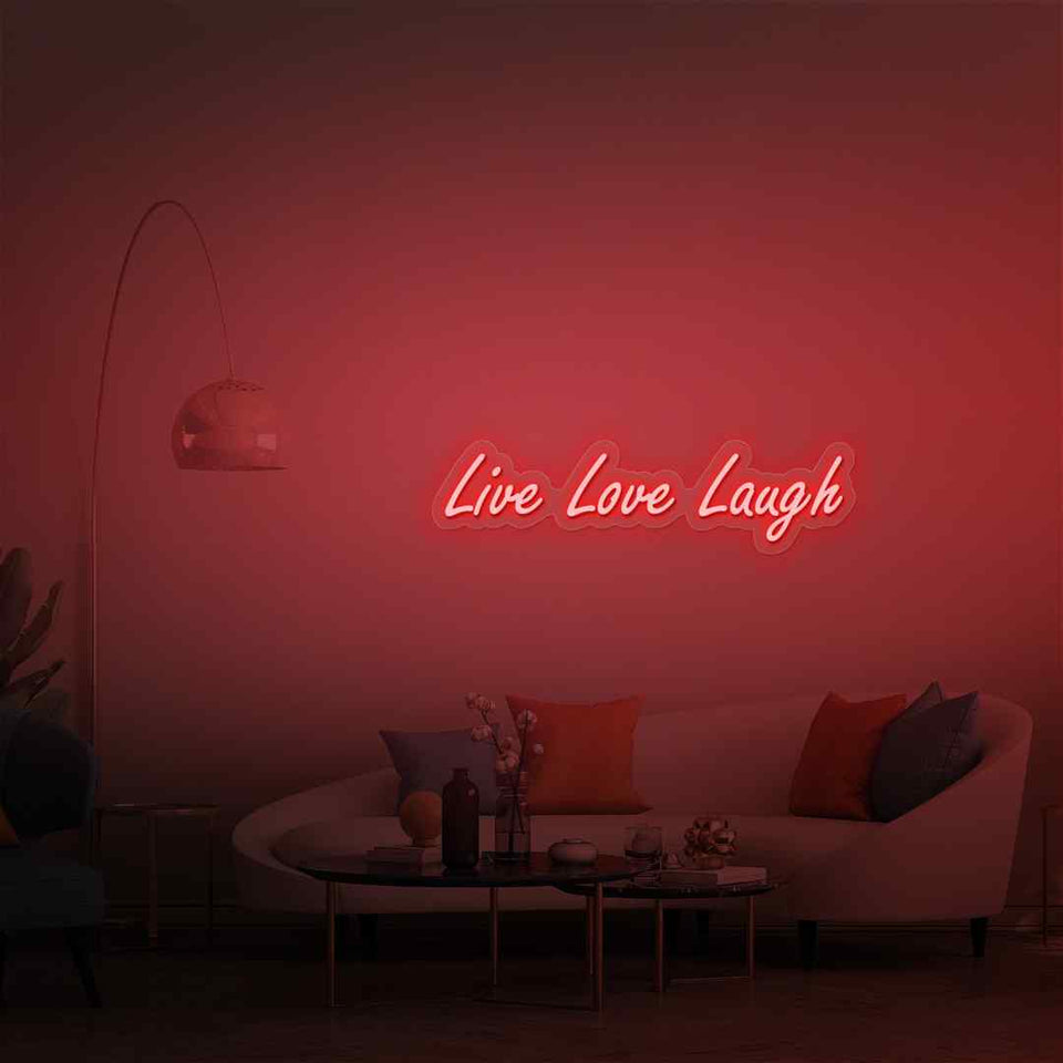Live love laugh neon sign