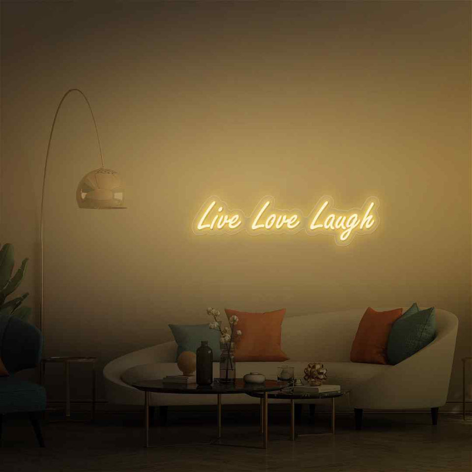 Live love laugh neon sign
