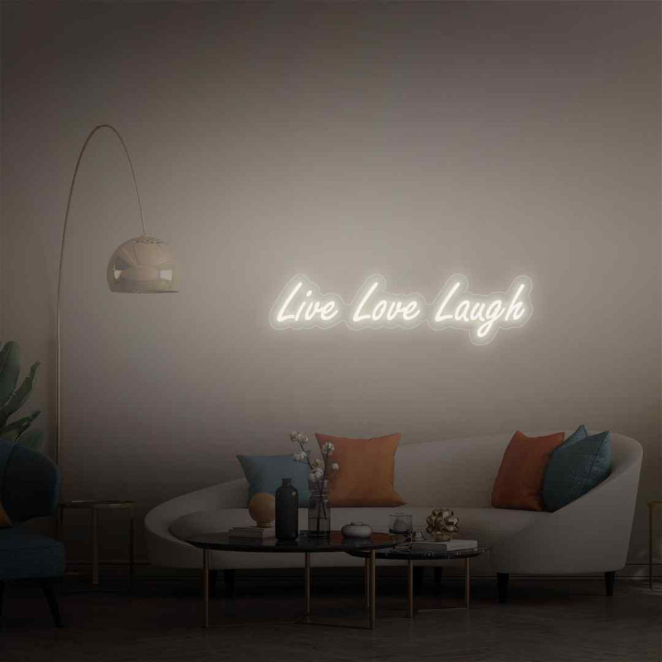 Live love laugh neon sign