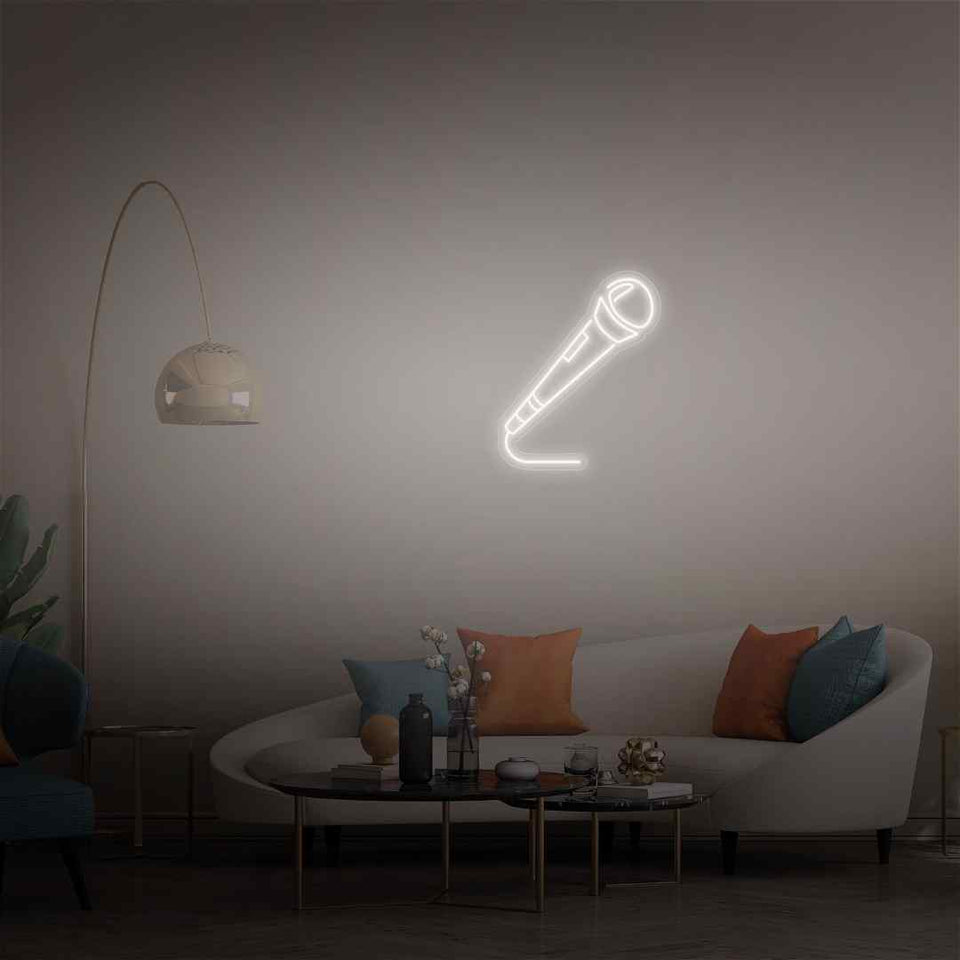 Microphone neon sign