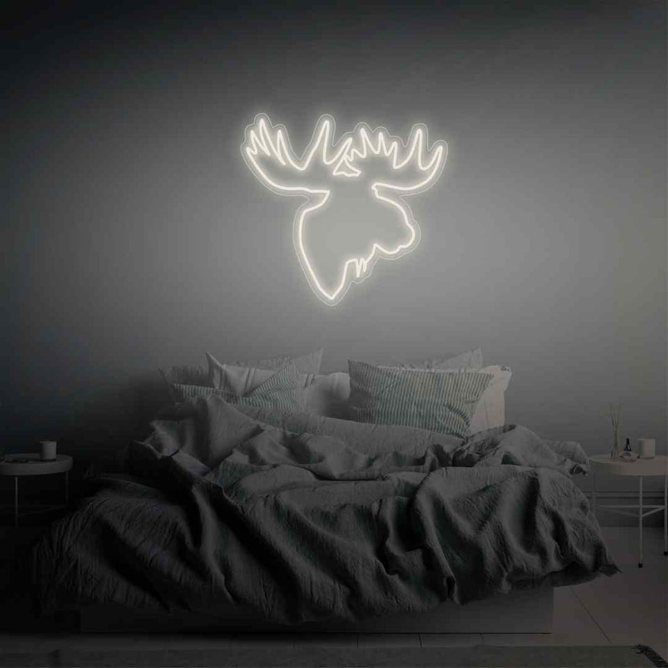 Moose head neon sign