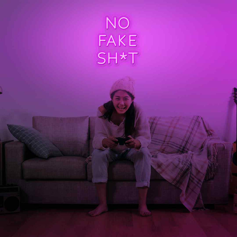 No fake shit neon sign