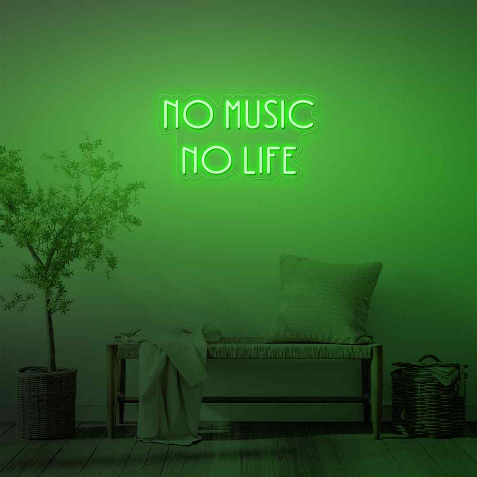 No music no life neon sign