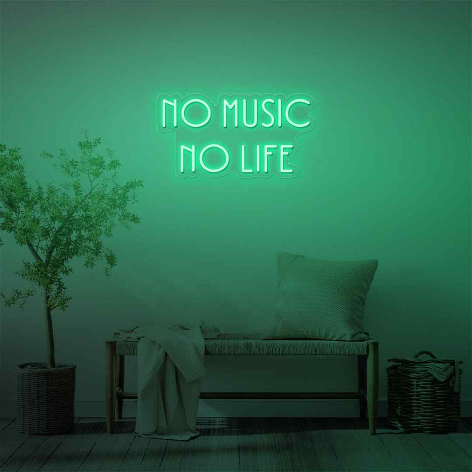 No music no life neon sign