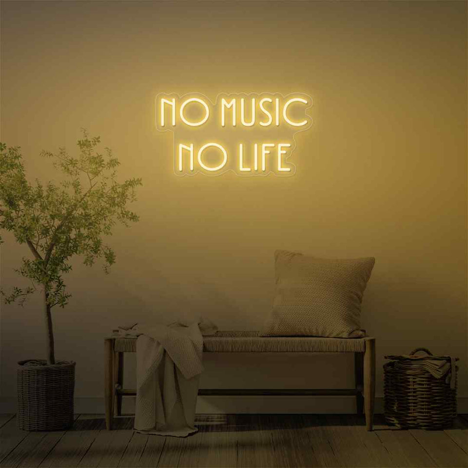 No music no life neon sign