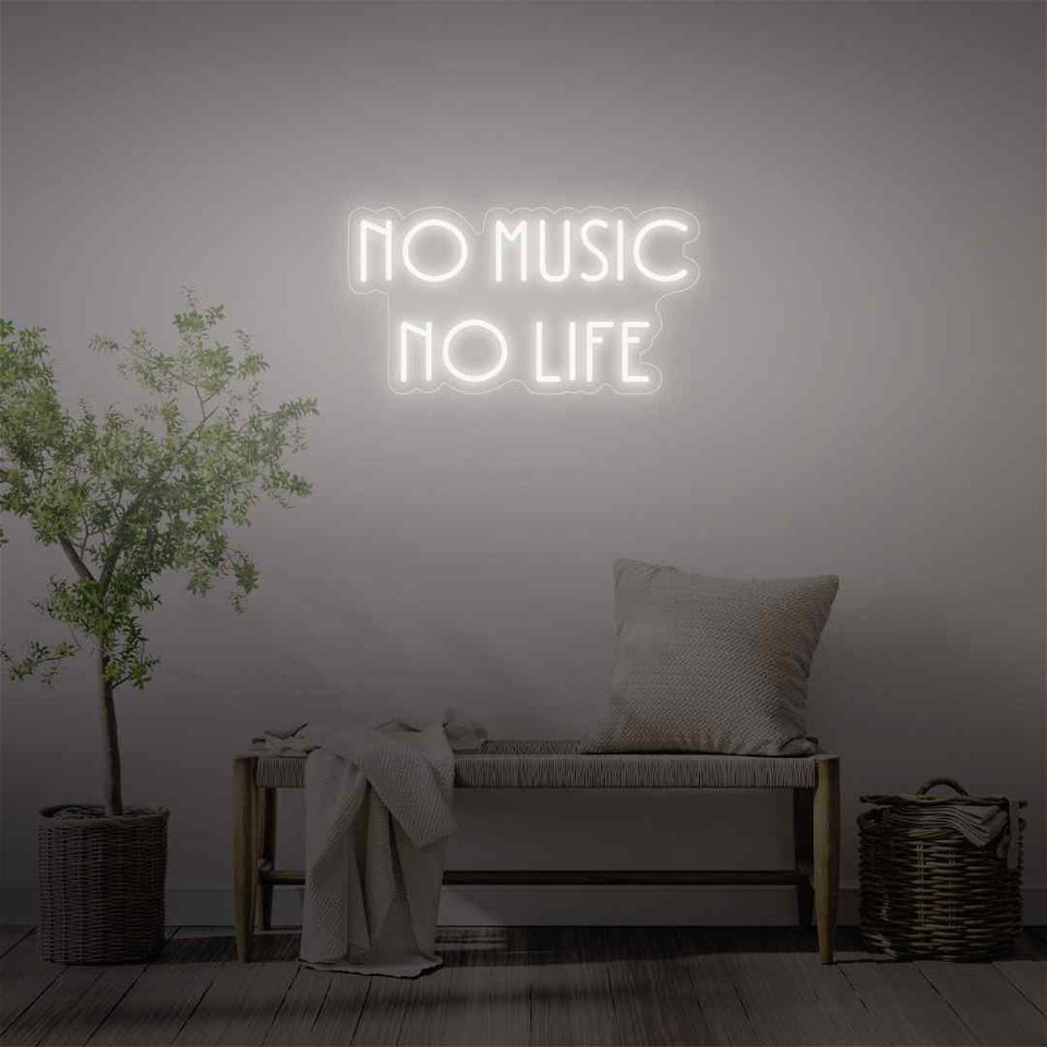 No music no life neon sign