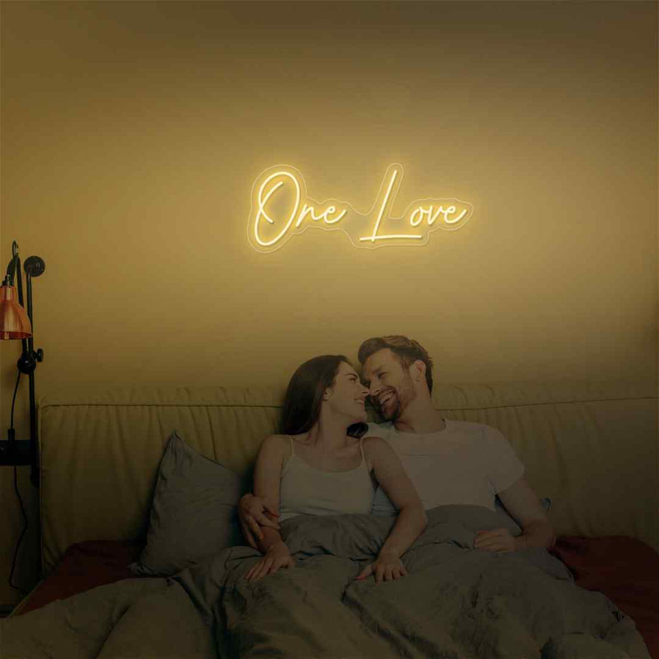 One love neon sign