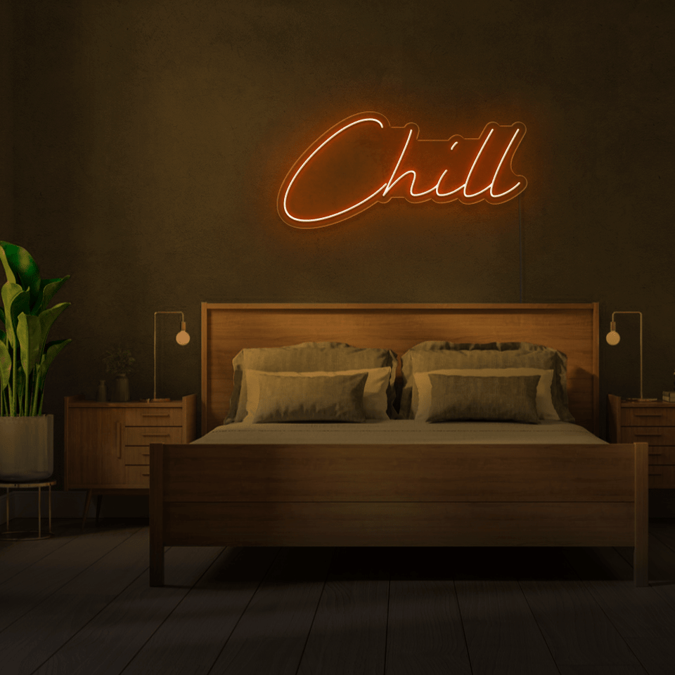 CHILL ORANGE COLOR LED NEON SIGN