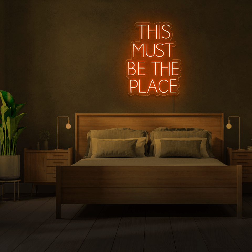 THIS MUST BE THE PLACE ORANGE COLOR LED NEON SIGN