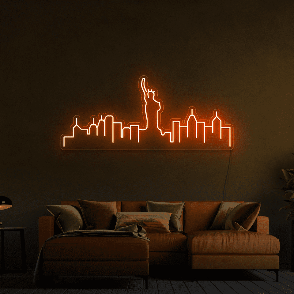 NEW YORK ORANGE COLOR LED NEON SIGN