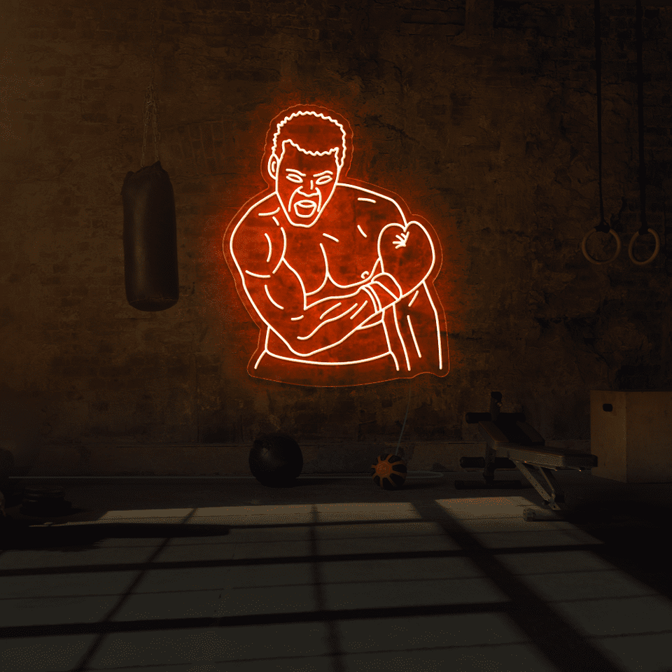 MUHAMMAD ALI ORANGE COLOR LED NEON SIGN