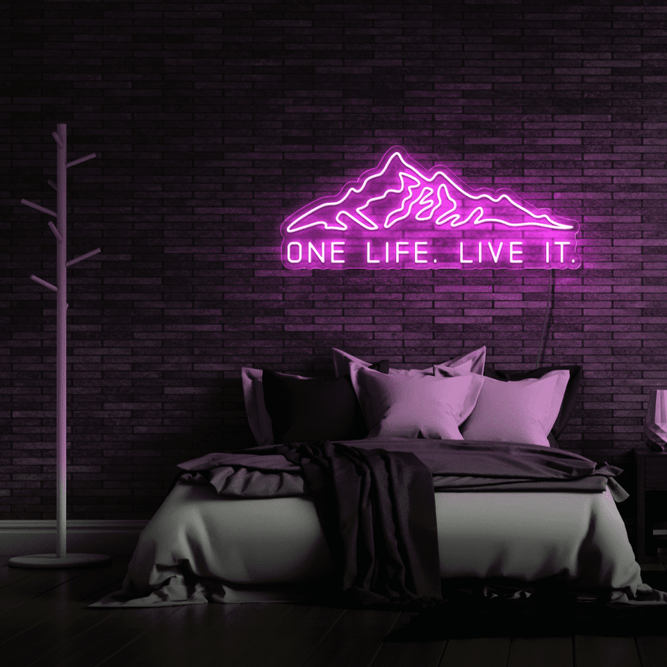 ONE LIFE LIVE IT YELLOW COLOR LED NEON SIGN
