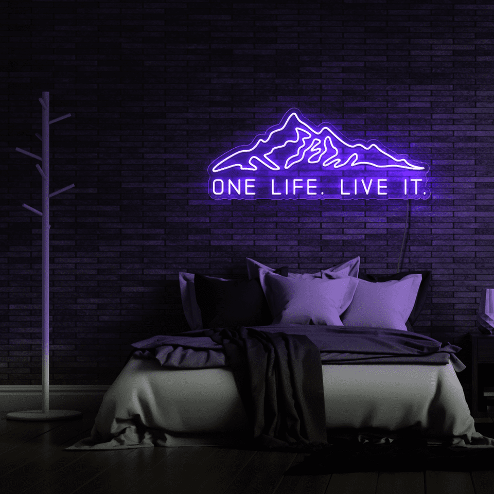 ONE LIFE LIVE IT BLUE COLOR LED NEON SIGN