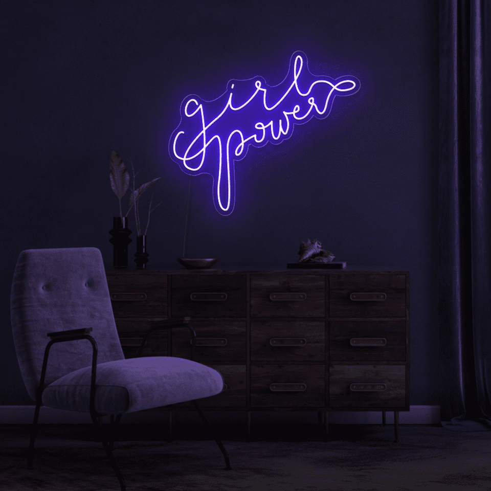 GIRL POWER PURPLE COLOR LED NEON SIGN