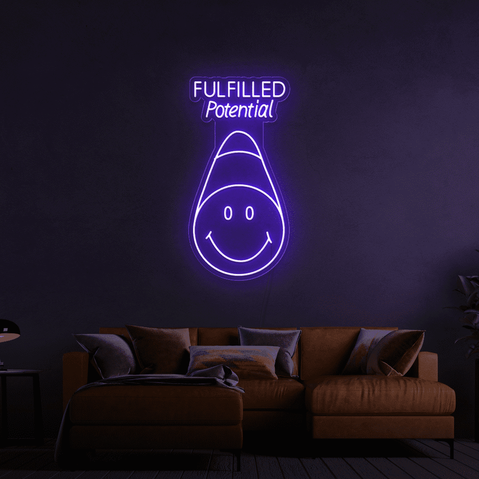 FULFILLED POTENTIAL BLUE COLOR LED NEON SIGN