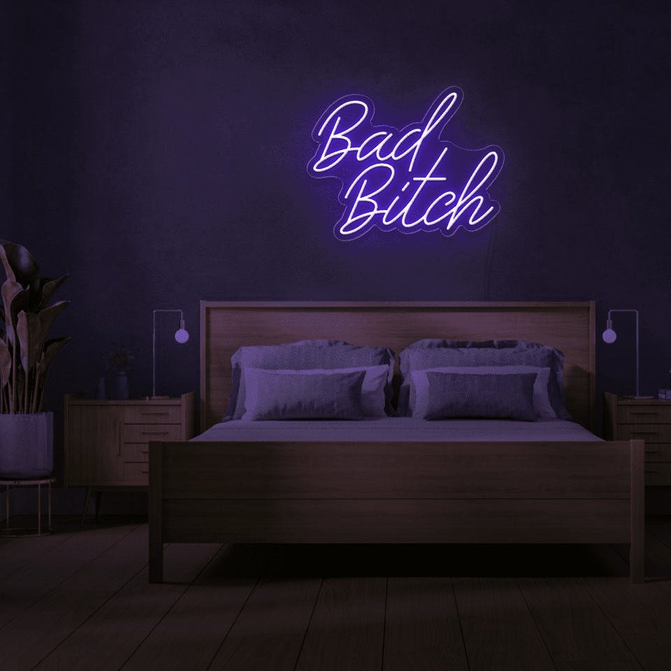 BAD BITCH PURPLE COLOR LED NEON SIGN