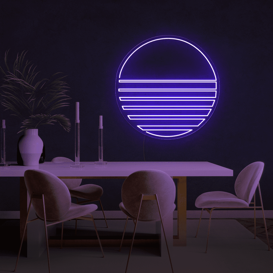 VAPOR SUN PURPLE COLOR LED NEON SIGN